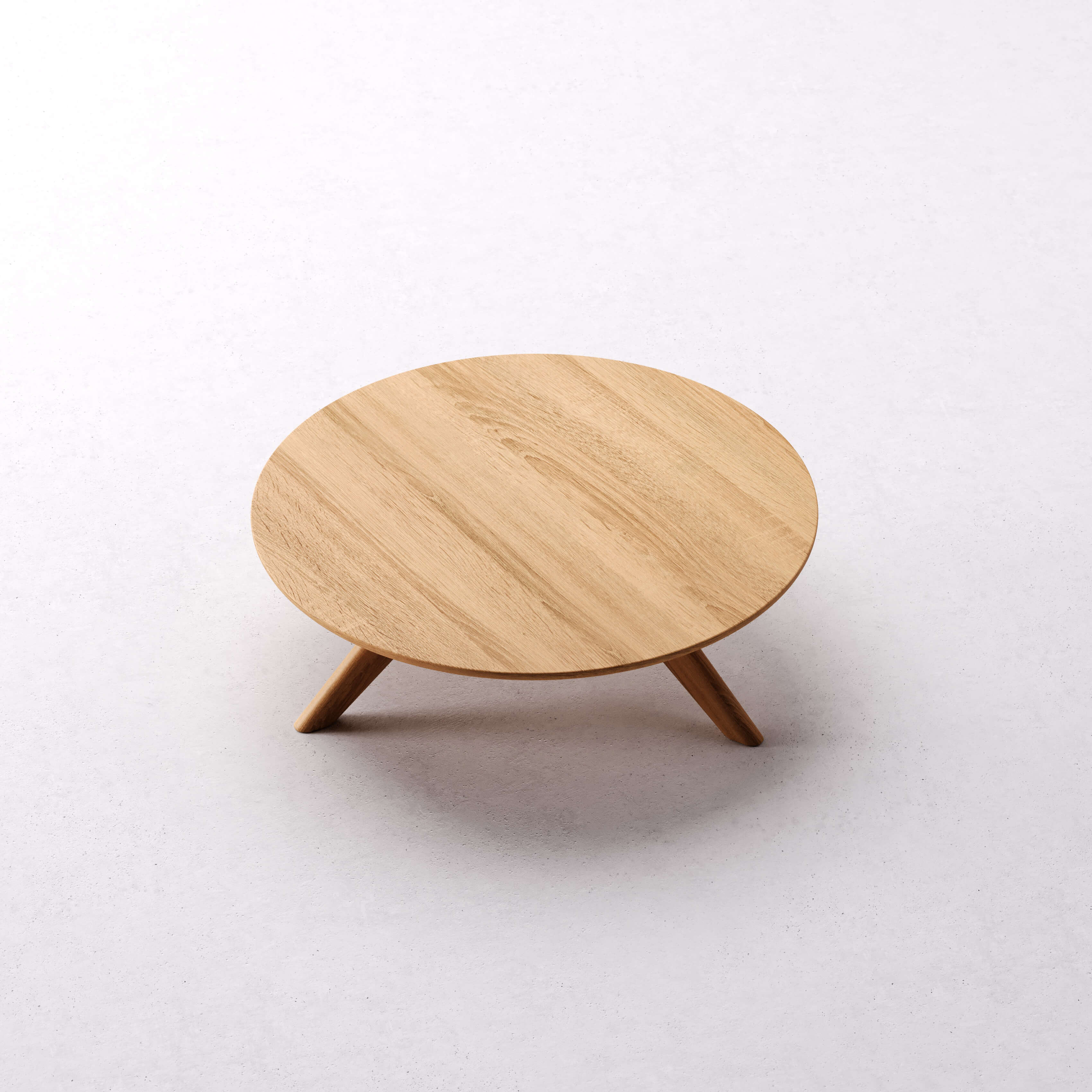 Minimalist side angle of The York solid oak coffee table