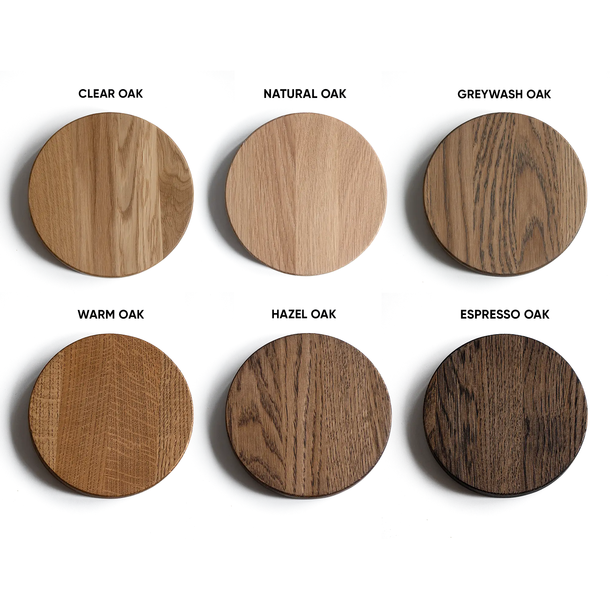 Oak color samples