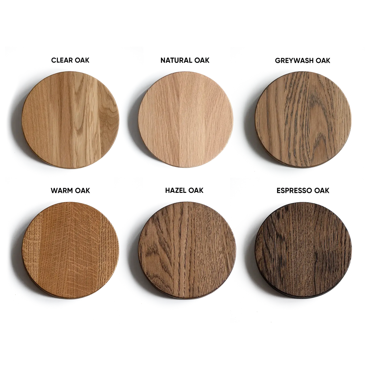 Oak color samples