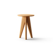 Solid oak side table with minimalist modern design – front view