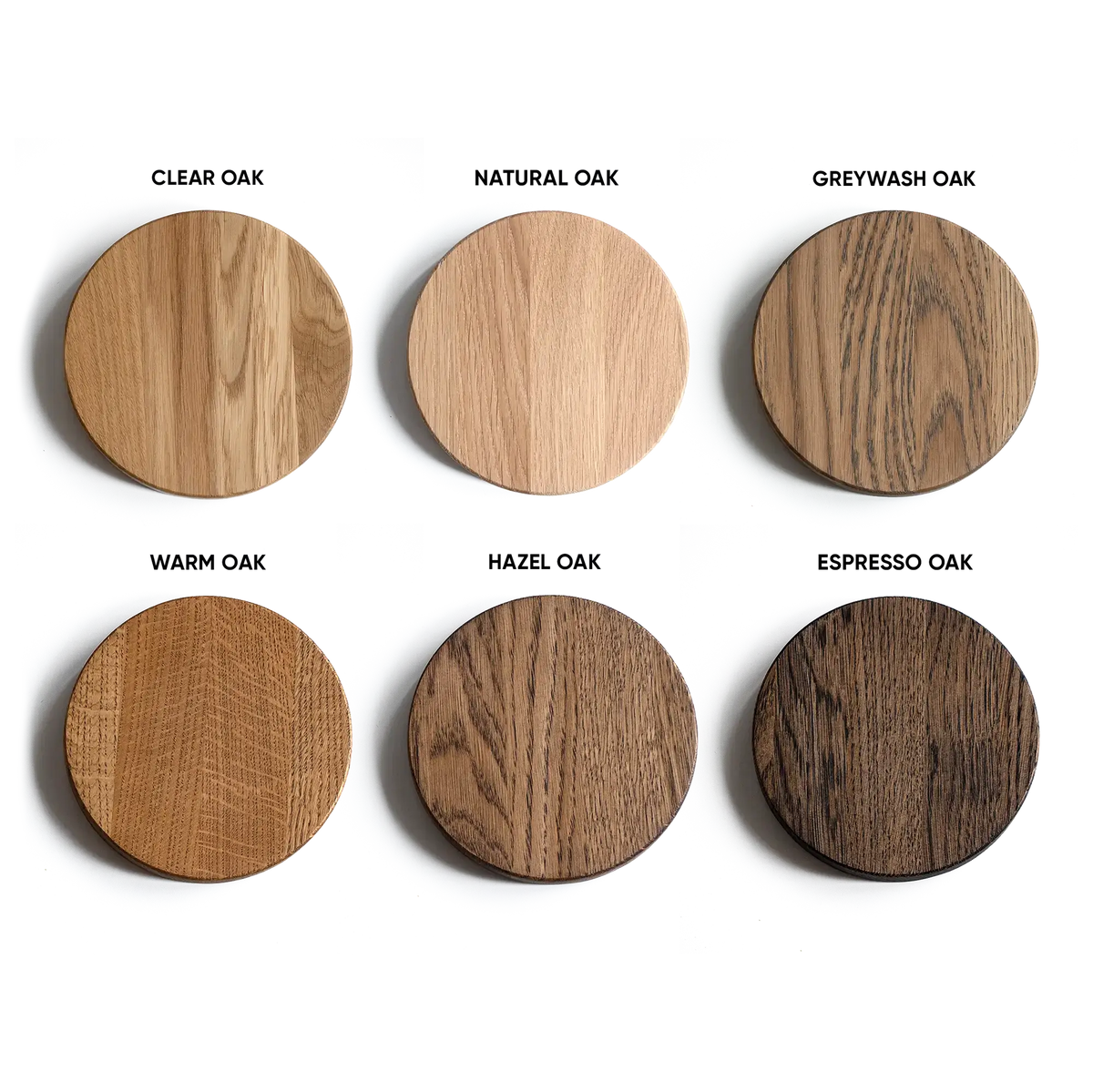 Oak color samples