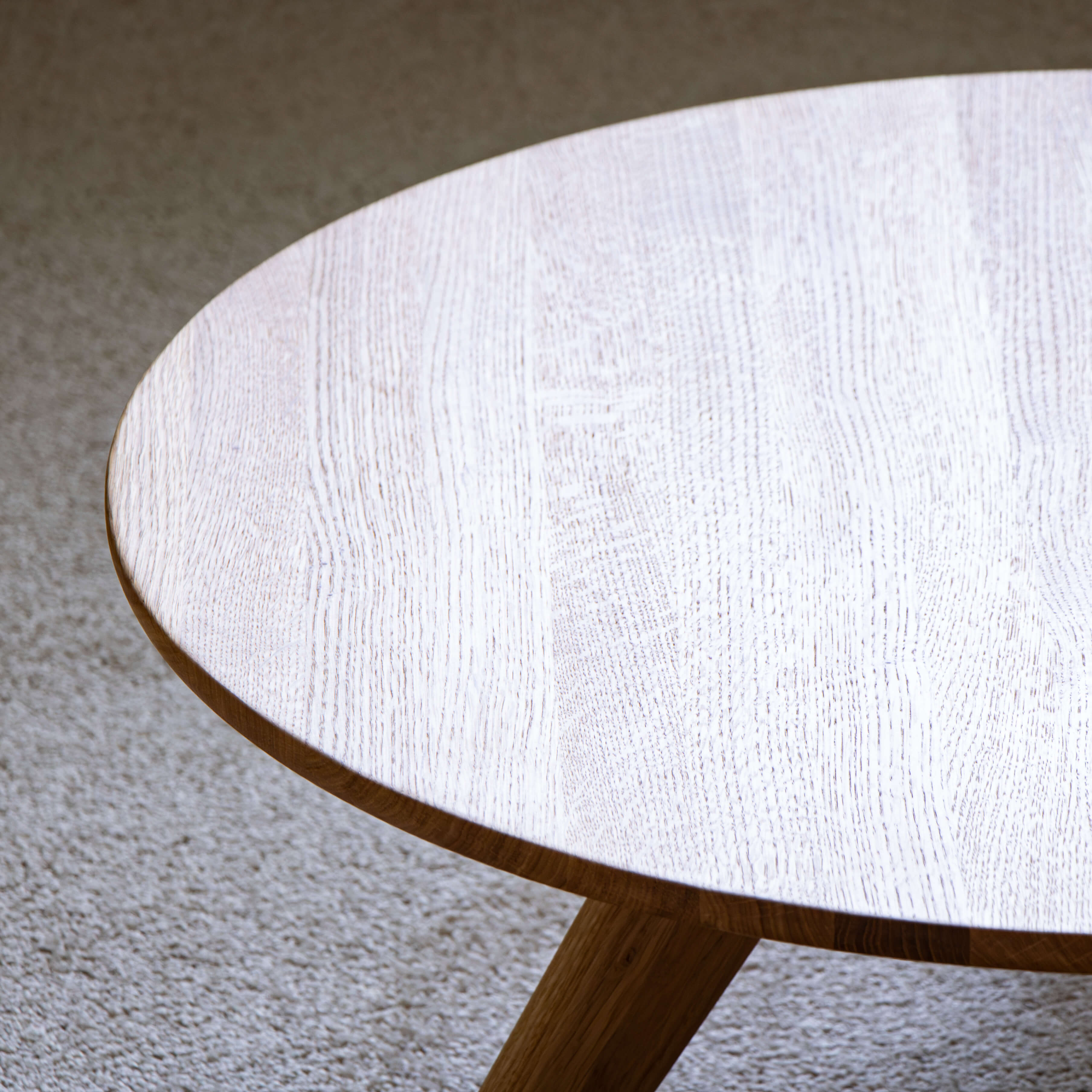 Close-up of solid oak wood grain used in The York coffee table